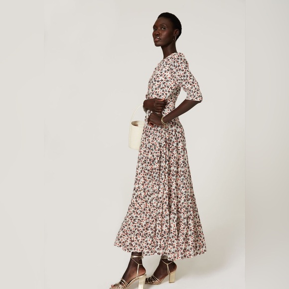 $390 retail ~ RIXO Multicolor Floral Long Sleeve Dress size xs - Picture 7 of 8